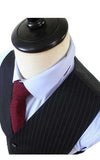 BDtailormade BLACK PINSTRIPE WORSTED 3 PIECE SUIT - BDtailormade Worsted Suittweedmaker hockerty menstweedsuit