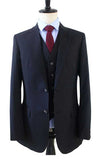 BDtailormade BLACK PINSTRIPE WORSTED 3 PIECE SUIT - BDtailormade Worsted Suittweedmaker hockerty menstweedsuit