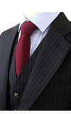 BDtailormade BLACK PINSTRIPE WORSTED 3 PIECE SUIT - BDtailormade Worsted Suittweedmaker hockerty menstweedsuit