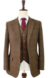 COUNTRY BROWN PLAID TWEED JACKET