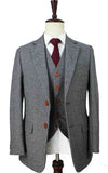 CLASSIC GREY HERRINGBONE TWEED 2 PIECE SUIT