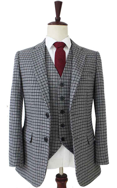 BDtailormade GREY HOUNDSTOOTH TWEED 2 PIECE - BDtailormade TWEED SUITStweedmaker hockerty menstweedsuit