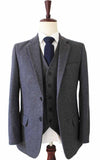 GREY TWILL TWEED 2 PIECE SUIT