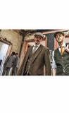 BDtailormade BROWN HERRINGBONE SPECKLE TWEED 3 PIECE SUIT - BDtailormade TWEED SUITStweedmaker hockerty menstweedsuit