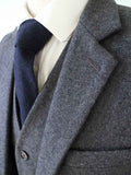 BDtailormade GREY TWILL TWEED 2 PIECE SUIT - BDtailormade TWEED SUITStweedmaker hockerty menstweedsuit