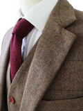 BDtailormade BROWN HERRINGBONE TWEED 2 PIECE SUIT - BDtailormade TWEED SUITStweedmaker hockerty menstweedsuit