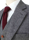 BDtailormade CLASSIC GREY HERRINGBONE TWEED 2 PIECE SUIT - BDtailormade TWEED SUITStweedmaker hockerty menstweedsuit