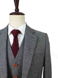 BDtailormade CLASSIC GREY HERRINGBONE TWEED 2 PIECE SUIT - BDtailormade TWEED SUITStweedmaker hockerty menstweedsuit