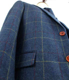 BDtailormade BLUE OVERCHECK PLAID TWEED 2 PIECE SUIT - BDtailormade TWEED SUITStweedmaker hockerty menstweedsuit