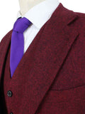 BDtailormade CLASSIC RED BARLEYCORN TWEED 2 PIECE SUIT - BDtailormade TWEED SUITStweedmaker hockerty menstweedsuit