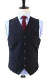 BDtailormade BLACK PINSTRIPE WORSTED 3 PIECE SUIT - BDtailormade Worsted Suittweedmaker hockerty menstweedsuit