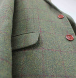 BDtailormade OLIVE GREEN PLAID TWEED 2 PIECE SUIT - BDtailormade TWEED SUITStweedmaker hockerty menstweedsuit