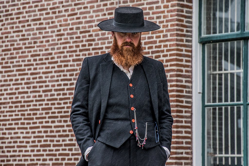 Dark tweed hot sale suit