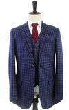 BDtailormade BLUE GINGHAM WORSTED 3 PIECE SUIT - BDtailormade Worsted Suittweedmaker hockerty menstweedsuit