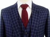 BDtailormade BLUE GINGHAM WORSTED 3 PIECE SUIT - BDtailormade Worsted Suittweedmaker hockerty menstweedsuit