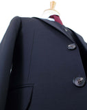BDtailormade CLASSIC BLACK WORSTED 3 PIECE SUIT - BDtailormade Worsted Suittweedmaker hockerty menstweedsuit