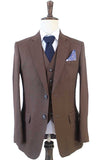 DARK BROWN 3 PIECE LINEN SUIT - BDtailormade