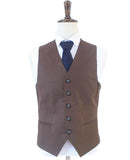 DARK BROWN 3 PIECE LINEN SUIT - BDtailormade