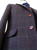 BDtailormade DARK BROWN PLAID TWEED 3 PIECE SUIT - BDtailormade TWEED SUITStweedmaker hockerty menstweedsuit