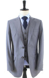 GREY HERRINGBONE WORSTED 3 PIECE SUIT