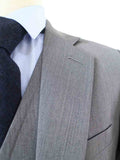 BDtailormade GREY HERRINGBONE WORSTED 3 PIECE SUIT - BDtailormade Worsted Suittweedmaker hockerty menstweedsuit