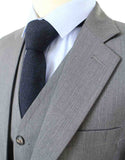 BDtailormade GREY HERRINGBONE WORSTED 3 PIECE SUIT - BDtailormade Worsted Suittweedmaker hockerty menstweedsuit