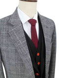 BDtailormade GREY OVERCOAT HOUNDSTOOTH PLAID TWEED - BDtailormade TWEED SUITStweedmaker hockerty menstweedsuit