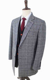 BDtailormade GREY OVERCOAT HOUNDSTOOTH PLAID TWEED - BDtailormade TWEED SUITStweedmaker hockerty menstweedsuit