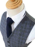 BDtailormade GREY PRINCE OF WALES OVERCHECK TWEED 3 PIECE SUIT - BDtailormade TWEED SUITStweedmaker hockerty menstweedsuit