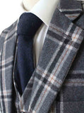 BDtailormade GREY WINDOWPANE PLAID TWEED 3 PIECE SUIT - BDtailormade TWEED SUITStweedmaker hockerty menstweedsuit