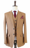 LIGHT BROWN 3 PIECE LINEN SUIT - BDtailormade