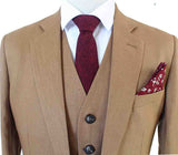 LIGHT BROWN 3 PIECE LINEN SUIT - BDtailormade