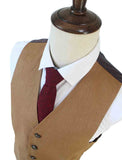 LIGHT BROWN 3 PIECE LINEN SUIT - BDtailormade