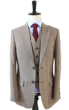 BDtailormade LIGHT BROWN PRINCE OF WALES CHECK SUIT - BDtailormade Worsted Suittweedmaker hockerty menstweedsuit