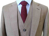 BDtailormade LIGHT BROWN PRINCE OF WALES CHECK SUIT - BDtailormade Worsted Suittweedmaker hockerty menstweedsuit