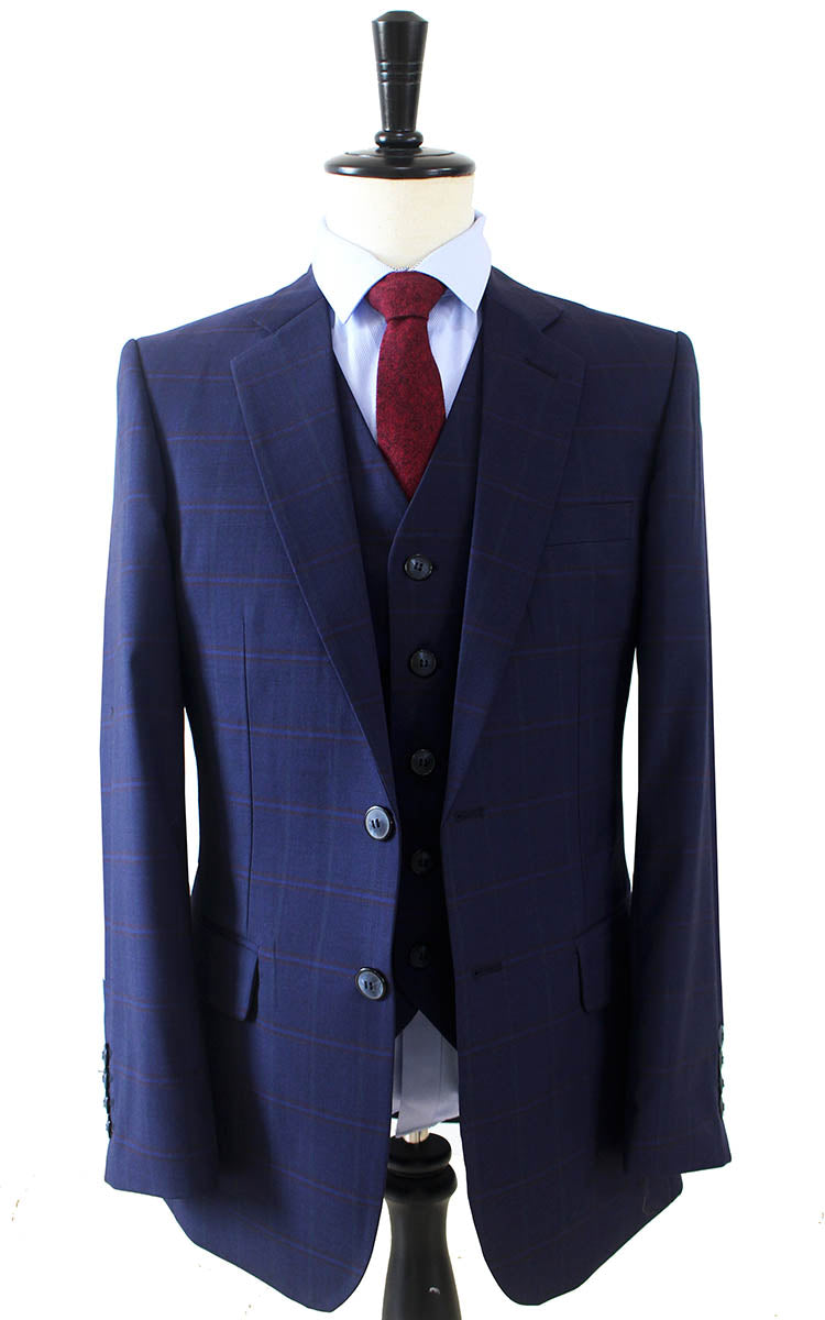 NAVYWINDOWPANEWORSTED3PIECESUI