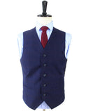 BDtailormade NAVY WINDOWPANE WORSTED 3 PIECE SUIT - BDtailormade Worsted Suittweedmaker hockerty menstweedsuit