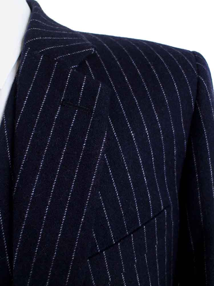Navy Pinstripe tweed suit 3 Piece Suit