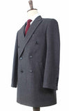 BDtailormade TWEED OVERCOAT GREY TWILL - BDtailormade TWEED SUITStweedmaker hockerty menstweedsuit