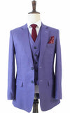 PURPLE 3 PIECE LINEN SUIT - BDtailormade