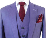 PURPLE 3 PIECE LINEN SUIT - BDtailormade