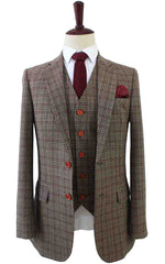 Retro_Brown_Plaid_Tweed_3_piec