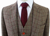 BDtailormade RETRO BROWN PLAID TWEED 3 PIECE SUIT - BDtailormade TWEED SUITStweedmaker hockerty menstweedsuit