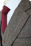 BDtailormade COUNTRY ESTATE GREEN HERRINGBONE TWEED 3 PIECE SUIT - BDtailormade TWEED SUITStweedmaker hockerty menstweedsuit