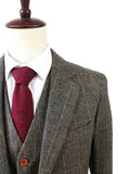 BDtailormade COUNTRY ESTATE GREEN HERRINGBONE TWEED 3 PIECE SUIT - BDtailormade TWEED SUITStweedmaker hockerty menstweedsuit