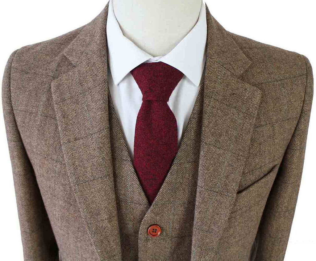 Slate Blue Harris Tweed 3 Piece Suit | Peter Christian