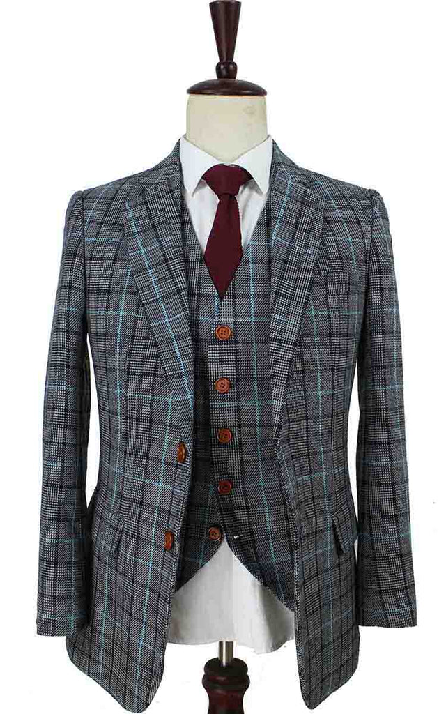 Tweed 3 Piece Suits - Hockerty