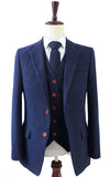 BDtailormade NAVY HERRINGBONE TWEED 2 PIECE SUIT - BDtailormade TWEED SUITStweedmaker hockerty menstweedsuit